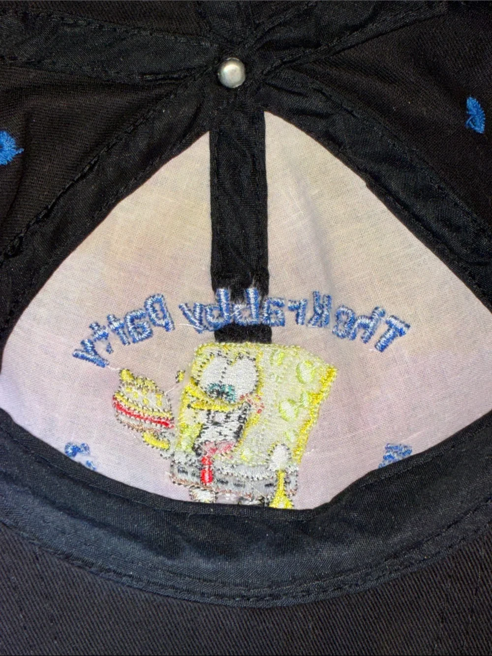 Pre owned Nickelodeon Spongebob Squarepants Black Boys Hat Size 4-7 Krabby 2003